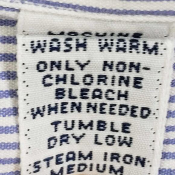 Polo Ralph Lauren Shirt Mens Size Large Blue White Striped LS Button Down Blake - Picture 9 of 10